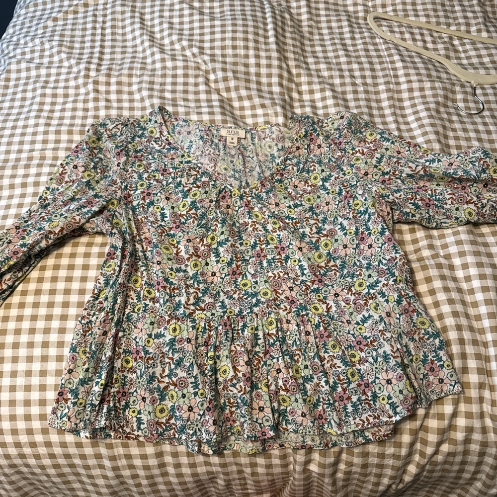 a.n.a Floral Multicolor Blouse
